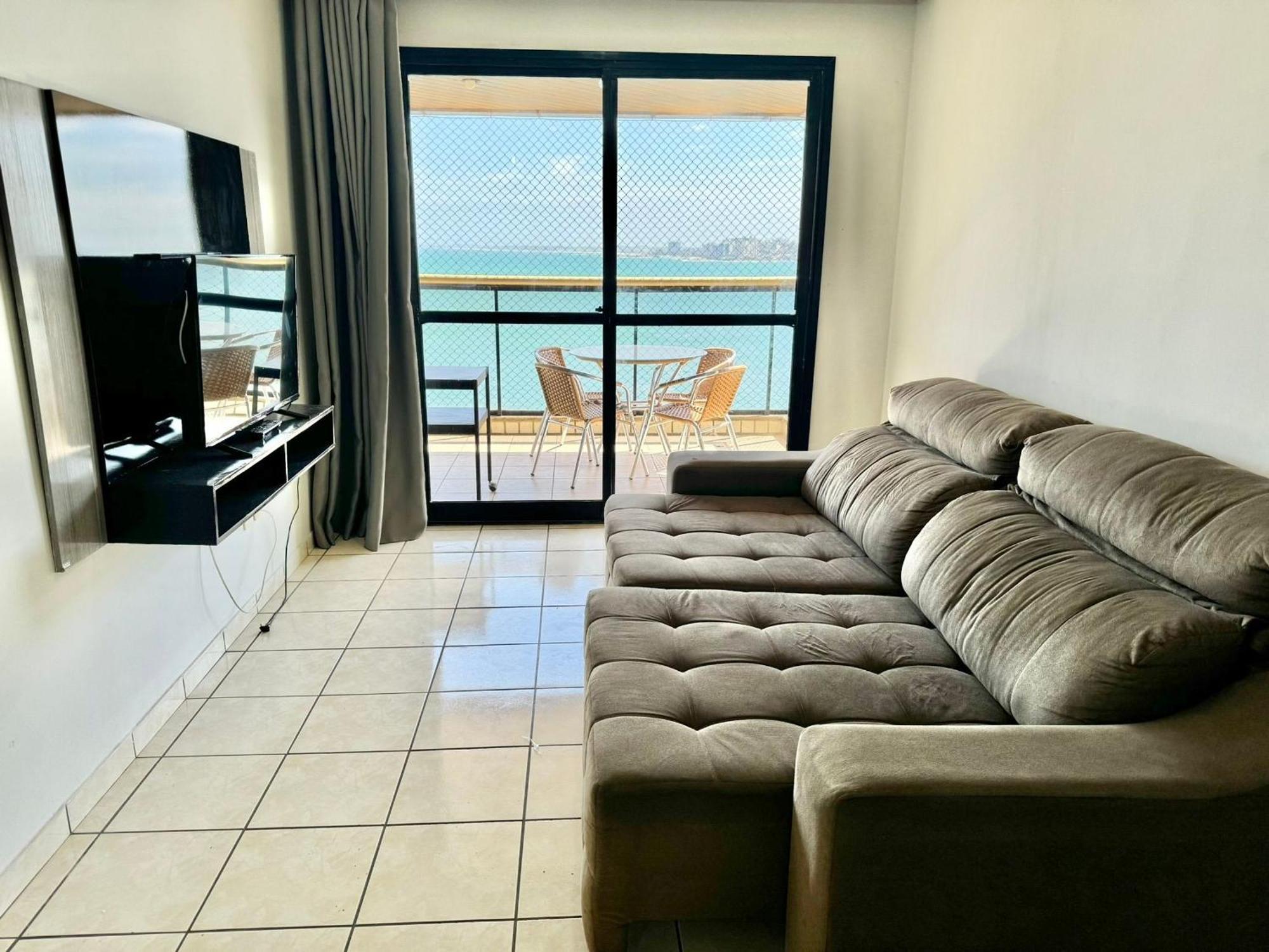 גוארפארי Praia Do Morro - Apt. Canto Nobre, Frente Total Para O Mar, 4 Quartos 1 Vaga De Garagem, 2 Banheiros מראה חיצוני תמונה
